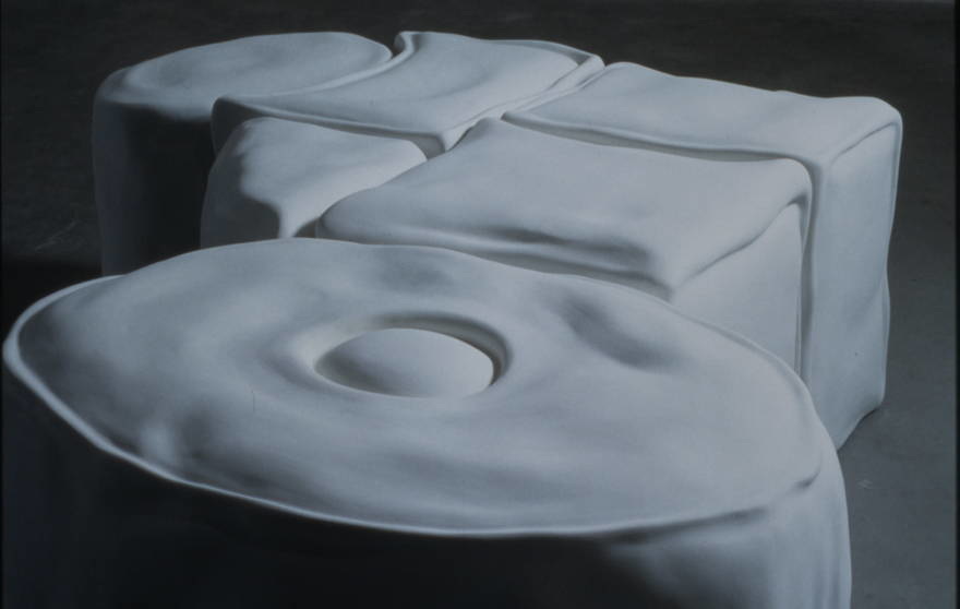 Untitled, 1999, hydrostone, fiberglass, dimensions variable
