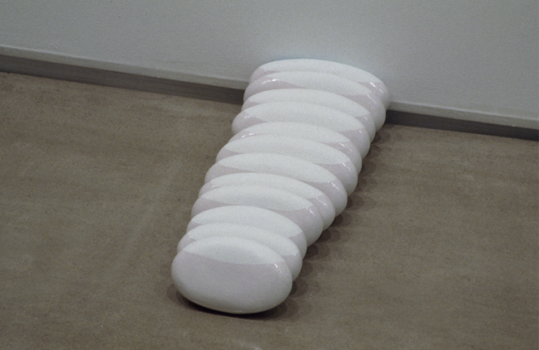 Untitled, 2003, hydrostone, fiberglass, paint 13 units, dimensions variable